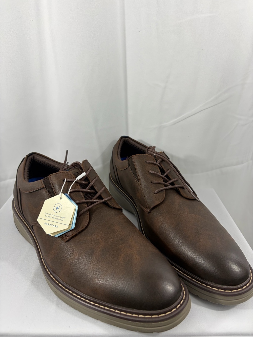 NWT Nunn Bush Men's Size 10 Brown Lace-Up Casual Dress Shoes